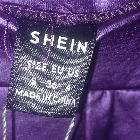 Metallic Purple- Ruched Pants- W Sz Small 4 - Picture 3 of 4